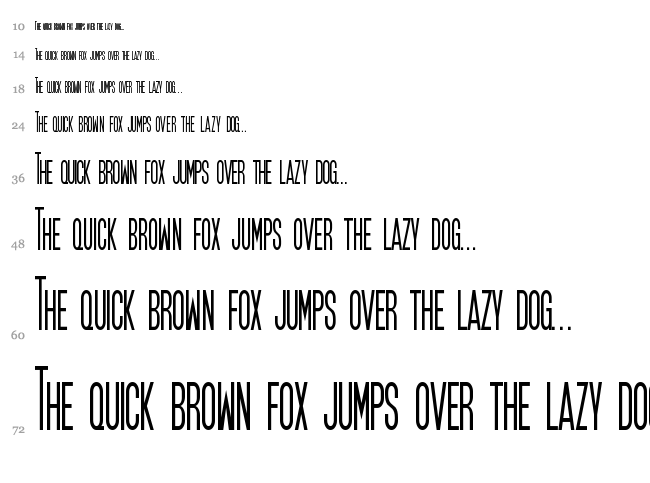 SF Movie Poster font waterfall